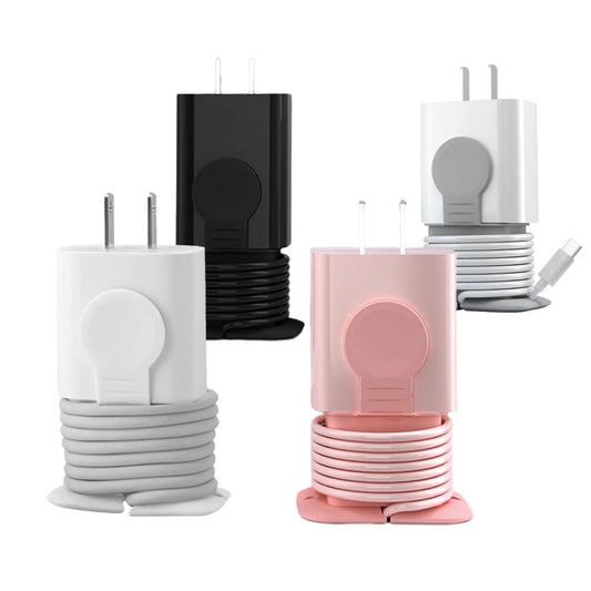 2 in 1 Silicone Charger Protector with Cord Wrap Waterproof Silicone Charger Protector（Charger not Included） 4PCS (Style2)