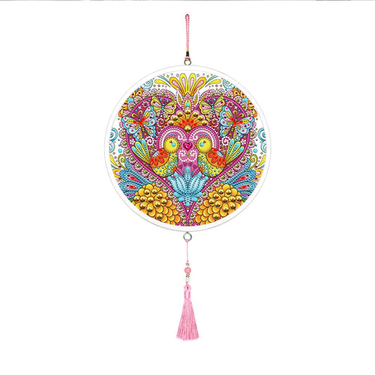 Butterfly Diamond Painting Pendant with Tassel Design